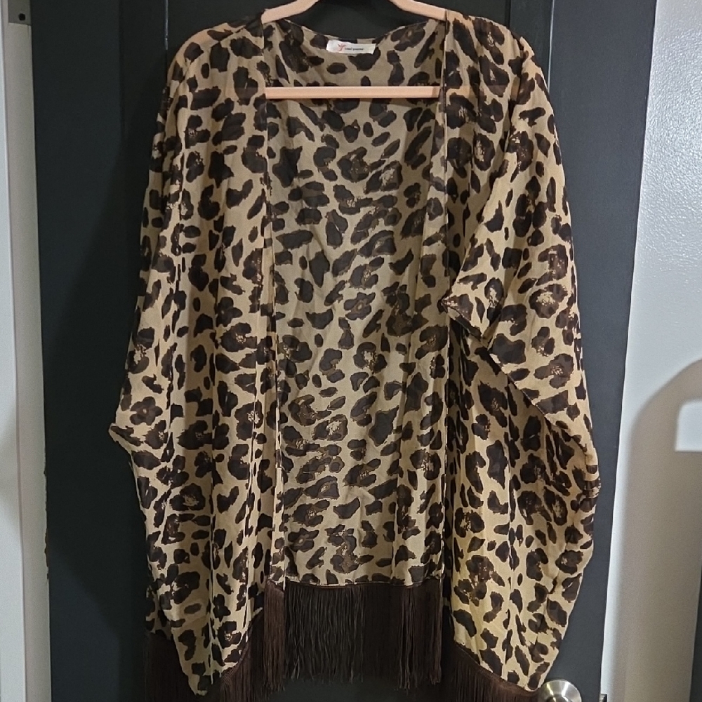 Leopard Print Kimono